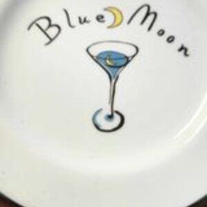 Pottery Barn Martini theme appetizer plate set